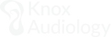 Logo for Knox Audiology featuring a stylized ear icon next to the text "Knox" and "Audiology".